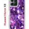 Чехол-накладка Huawei Honor X8 (638517) Kruche PRINT Purple leaves
