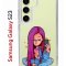 Чехол-накладка Samsung Galaxy S23 (638518) Kruche PRINT Pink Hair