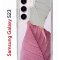 Чехол-накладка Samsung Galaxy S23 (638518) Kruche PRINT Pink and white