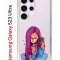 Чехол-накладка Samsung Galaxy S23 Ultra (638515) Kruche PRINT Pink Hair