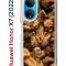 Чехол-накладка Huawei Honor X7 (2022) (638390) Kruche PRINT Котик с рыбками