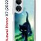 Чехол-накладка Huawei Honor X7 (2022) (638390) Kruche PRINT Черный кот