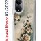 Чехол-накладка Huawei Honor X7 (2022) (638390) Kruche PRINT Белые розы