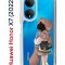 Чехол-накладка Huawei Honor X7 (2022) (638390) Kruche PRINT Девочка с мишкой