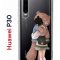 Чехол-накладка Huawei P30  (638392) Kruche PRINT Девочка с мишкой