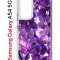 Чехол-накладка Samsung Galaxy A54 5G (638391) Kruche PRINT Purple leaves