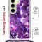 Чехол-накладка Samsung Galaxy S23 (638523) Kruche PRINT Purple leaves