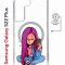 Чехол-накладка Samsung Galaxy S22 Plus (638519) Kruche PRINT Pink Hair