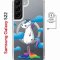 Чехол-накладка Samsung Galaxy S22 (638522) Kruche PRINT Flying Unicorn