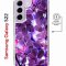 Чехол-накладка Samsung Galaxy S22 (638522) Kruche PRINT Purple leaves