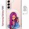 Чехол-накладка Samsung Galaxy S22 (638522) Kruche PRINT Pink Hair