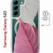 Чехол-накладка Samsung Galaxy S22 (638522) Kruche PRINT Pink and white