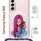 Чехол-накладка Samsung Galaxy S22 (638524) Kruche PRINT Pink Hair