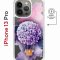 Чехол-накладка Apple iPhone 13 Pro (610631) Kruche PRINT Цветочный шар