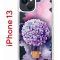 Чехол-накладка Apple iPhone 13 (606542) Kruche PRINT Цветочный шар