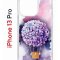 Чехол-накладка Apple iPhone 13 Pro (606543) Kruche PRINT Цветочный шар