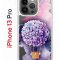 Чехол-накладка Apple iPhone 13 Pro (606543) Kruche PRINT Цветочный шар