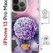 Чехол-накладка Apple iPhone 13 Pro Max (610628) Kruche PRINT Цветочный шар