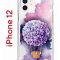 Чехол-накладка Apple iPhone 12  (588925) Kruche PRINT Цветочный шар