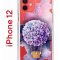 Чехол-накладка Apple iPhone 12  (588925) Kruche PRINT Цветочный шар