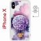 Чехол-накладка Apple iPhone X (598892) Kruche PRINT Цветочный шар