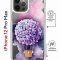Чехол-накладка Apple iPhone 12 Pro Max (598924) Kruche PRINT Цветочный шар