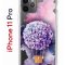 Чехол-накладка Apple iPhone 11 Pro (580658) Kruche PRINT Цветочный шар