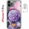 Чехол-накладка Apple iPhone 11 Pro (598891) Kruche PRINT Цветочный шар