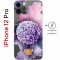 Чехол-накладка Apple iPhone 12 Pro (610612) Kruche PRINT Цветочный шар