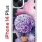 Чехол-накладка iPhone 14 Plus Kruche Print Цветочный шар