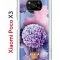 Чехол-накладка Xiaomi Poco X3 (593960) Kruche PRINT Цветочный шар