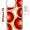 Чехол-накладка Apple iPhone 15 (641584) Kruche PRINT Orange