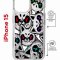 Чехол-накладка Apple iPhone 15 (641581) Kruche PRINT Angry Cats