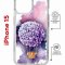 Чехол-накладка Apple iPhone 15 (641581) Kruche PRINT Цветочный шар
