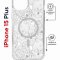 Чехол-накладка Apple iPhone 15 Plus (641579) Kruche PRINT Skull White