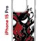 Чехол-накладка Apple iPhone 15 Pro (641588) Kruche PRINT Spider-Man-Venom