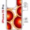 Чехол-накладка iPhone 15 Pro Kruche Magrope Print Orange