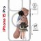 Чехол-накладка Apple iPhone 15 Pro (641582) Kruche PRINT Девочка с мишкой