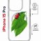 Чехол-накладка Apple iPhone 15 Pro (641582) Kruche PRINT Ladybug