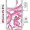 Чехол-накладка iPhone 15 Pro Kruche Magrope Print Розовая Пантера
