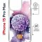 Чехол-накладка iPhone 15 Pro Max Kruche Magrope Print Цветочный шар