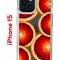 Чехол-накладка Apple iPhone 15 (641578) Kruche PRINT Orange