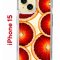 Чехол-накладка Apple iPhone 15 (641578) Kruche PRINT Orange