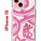 Чехол-накладка Apple iPhone 15 (641578) Kruche PRINT Розовая Пантера