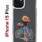 Чехол-накладка Apple iPhone 15 Plus (641587) Kruche PRINT Велосипедная прогулка