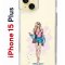 Чехол-накладка Apple iPhone 15 Plus (641587) Kruche PRINT Fashion Girl