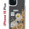 Чехол-накладка Apple iPhone 15 Plus (641587) Kruche PRINT Крафтовые наклейки