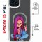 Чехол-накладка Apple iPhone 15 Plus (641579) Kruche PRINT Pink Hair