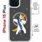 Чехол-накладка Apple iPhone 15 Plus (641579) Kruche PRINT Единорожка