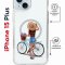 Чехол-накладка iPhone 15 Plus Kruche Print Magrope Велосипедная прогулка